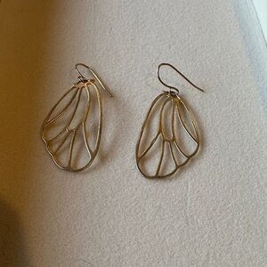 Elegant Gold butterfly Wing-Shaped Earrings